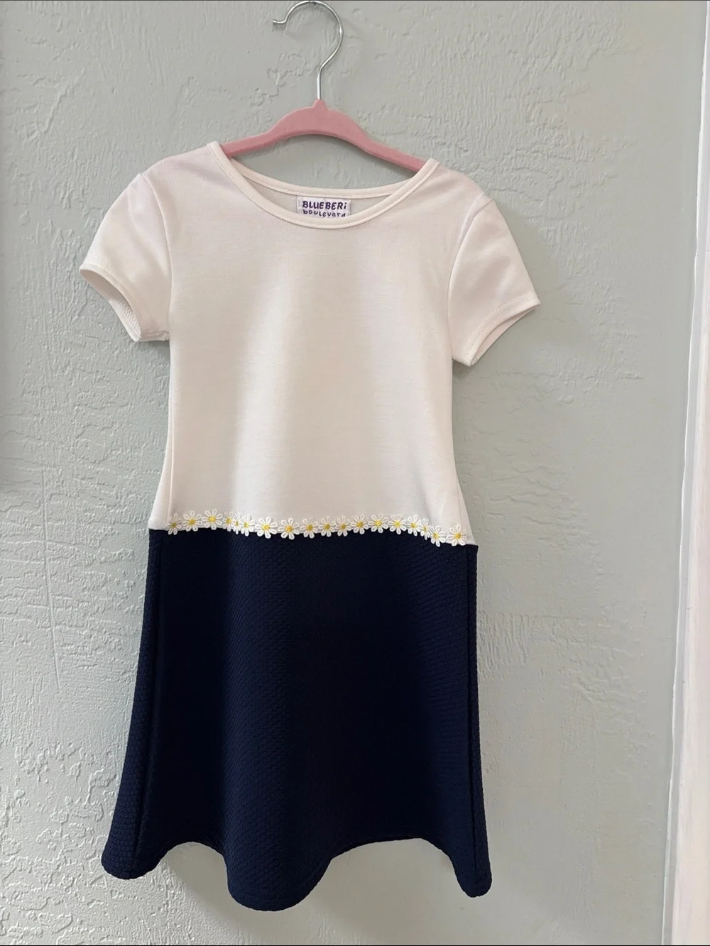 Blueberi Boulevard dress & navy coat set